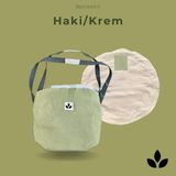 Picnipack™-5'i 1 Arada Şık Çanta - Piknik Örtüsü,market Çantası,yoga Matı,plaj Çantası,köpek Matı,anne Çantası - Haki - Krem