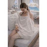 Pico Baby %100 Pamuk 2 Katlı Müslin Kumaş / Balenli Emzirme Örtüsü / Oeko-tex Sertifikalı (70*80 cm)(Gri)