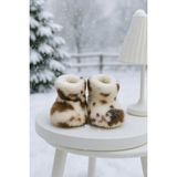 Pico Baby Bebek & Çocuk Kaydırmaz Tabanlı Ev Botu / Panduf / Kışlık Peluş Bot / Dana Desenli - Renkli