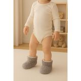 Pico Baby Bebek & Çocuk Kaydırmaz Tabanlı Ev Botu / Panduf / Kışlık Peluş Bot Gri Renk