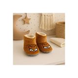 Pico Baby Bebek & Çocuk Kaydırmaz Tabanlı Ev Botu / Panduf / Kışlık Peluş Bot / Tilki Desenli