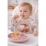 Pico Baby Bebek Karaca Desenli Su Geçirmez Uzun Kollu Mama ve Etkinlik Önlüğü - Renkli - 0 - 6 Yaş