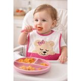 Pico Baby DESENLİ KIZ BEBEK MAMA ÖNLÜĞÜ / PEMBE