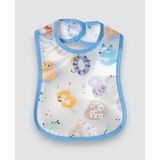 Pico Baby Unisex Desenli Eva Şeffaf Mama Önlüğü / Mavi - 0 - 2 Yaş - Çok Renkli
