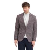 Pico Erkek Bordo-Lacivert Kendinden Desenli Slim Fit Mono Yaka Dar Kesim Blazer Ceket Bordo 58