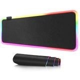 PicoHemmo Oyun Mouse Pad RGB, 31.5x11.8in/80x30cm Büyük Genişletilmiş Yumuşak LED Mouse Pad 14 Aydınlatma Modu, Su Geçirmez Klavye Pad Gamer için