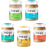 Picus Doğal Ezmeler Paketi (Fıstık Ezmesi, Badem Ezmesi, Kaju Ezmesi, Fındık Ezmesi, Tahin) - 1,1 kg