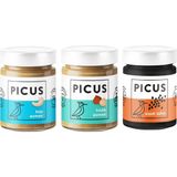 Picus Fındık Ezmesi 195 gr x 1 Kaju Ezmesi 195 gr x 1 Siyah Tahin 210 gr x 1 - 210 gr