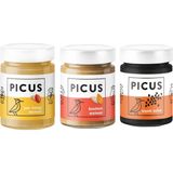 Picus Yer Fıstığı Ezmesi 300 gr x 1 Badem Ezmesi 195 gr x 1 Siyah Tahin 210 gr x 1 - 210 gr