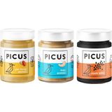 Picus Yer Fıstığı Ezmesi 300 gr x 1 Kaju Ezmesi 195 gr x 1 Siyah Tahin 210 gr x 1 - 210 gr