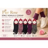 Pier Rose Simli Kadın Çorap Kokulu Parlak Soket Çorap 6 'Lı Paket