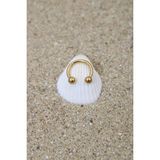 Piercing Cerrahi Çelik Piercing Halka Kıkırdak Septum Tragus Conch Helix Gold Renk Top Çap 3 mm - 8 mm