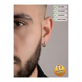 Piercing Market Steel & Silver Erkek Çelik Takı Paslanmaz Kararmaz Özel Tasarım Moda Halka Küpe 10 Mm