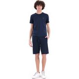 Piero Perla Jaguar Baskılı ve Etek Nakışlı Bisiklet Yaka Slim Fit Erkek Lacivert T-Shirt - XS