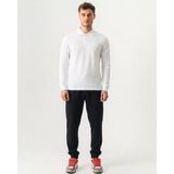 Piero Perla Polo Yaka Slim Fit Uzun Kollu Erkek Beyaz T-Shirt