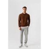 Piero Perla Polo Yaka Slim Fit Uzun Kollu Erkek Taba T-Shirt