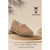Pierre Burdon Pierre Cardin Pc-54570 Z Vizon Hasır Örgü Taşlı Kadın Babet
