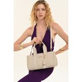 Pierre Cardin 05PC26Y103781-P Ayarlanabilir Askılı Suni Deri Kadın Omuz Çantası - Bej