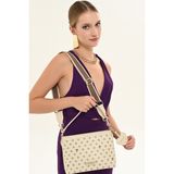 Pierre Cardin 05PC26Y104201-P Kabartma Desenli Suni Deri Ayarlanabilir Askılı Omuz Çantası - Bej