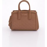 Pierre Cardin 05PC26Y104201-P Kabartma Desenli Suni Deri Ayarlanabilir Askılı Omuz Çantası - Camel
