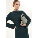 Pierre Cardin 05PC26Y10619-P Kabartma Desenli Ayarlanabilir Askılı Suni Deri Omuz Çantası - Yeşil