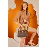 Pierre Cardin 05PO22Y1532 Kahverengi Monogram Kadın Omuz Çantası