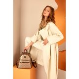 Pierre Cardin 05PO22Y1577 Altın Monogram Kadın Sırt Çantası