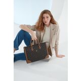 Pierre Cardin 05PO23Y1709 Kahve Monogram Kadın Omuz Çantası