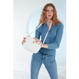 Pierre Cardin 05PO23Y1721 Beyaz Monogram Kadın Omuz Çantası