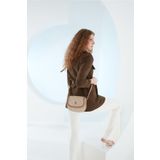 Pierre Cardin 05PO23Y1733 Tramlı Alfabe Nude Kadın Omuz Çantası