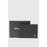 Pierre Cardin 075 Hakiki Deri Erkek Cüzdan Kartlık FLOTUR-SİYAH