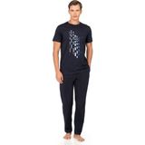 Pierre Cardin %100 Pamuk Penye Erkek Pijama Takım, Bisiklet Yakalı, Cep Detay - Lacivert - 2XL