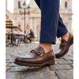 Pierre Cardin 119-569 Erkek Deri Tokalı Casual Ayakkabı - Kahverengi