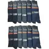 Pierre Cardin 12 Çift Karışık Pamuk Soket Erkek Çorap %80 Pamuklu Yumuşaklık ve Konfor - Renkli - 40 - 44
