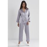 Pierre Cardin 1200 Kadın Saten Pijama Takımı-Royal
