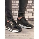 Pierre Cardin 1210275 Erkek Deri Sneaker Ayakkabı - Siyah