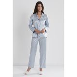 Pierre Cardin 1438 Mist Kadın Saten Dantelli Pijama Takımı