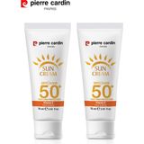 Pierre Cardin 2 Adet Spf 50+ Yüz ve Vücut Güneş Kremi / Yüksek Koruma / Makyaj Bazı - (75MLX2)