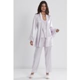 Pierre Cardin 2040 Viola Saten 3'lü Pijama Takımı