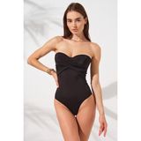 Pierre Cardin 231132 38 Siyah Bandy Kaplı Straplez Mayo