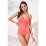 Pierre Cardin 231132 44 Şeftali Bandy Kaplı Straplez Mayo