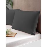 Pierre Cardin 2'Li Pamuk Saten Yastık Kılıfı Antrasit - 50 x 70