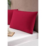 Pierre Cardin 2'li Pamuk Saten Yastık Kılıfı Redberry Bordo