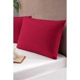 Pierre Cardin 2'li Pamuk Saten Yastık Kılıfı Redberry
