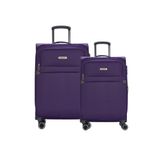 Pierre Cardin 2'li Valiz Seti Orta Ve Kabin Boy Lüx Kumaş Valiz Mor 04pc6000