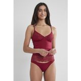 Pierre Cardin 325 Kadın İp Askılı Atlet Külot Takım, Bordo, S Beden