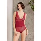 Pierre Cardin 335 Kadın Atlet Külot Takım, Bordo, S Beden, Viskon Elestan