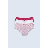 Pierre Cardin 3'lü Ekonomik Paket Soft Points 2703 Pamuklu Basic Hipster Külot - 42 - Pembe - Beyaz - Pembe