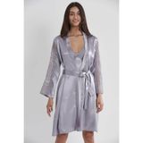 Pierre Cardin 4025 Gecelik Sabahlık Takım, Kadın, Royal, L Beden