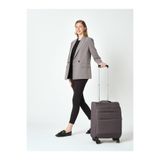 Pierre Cardin 4200 KÜÇÜK BOY Ultra Light Hafif Lüx Kumaş Tekerlekli Valiz ANTRESİT